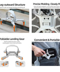 Foldable Landing Gear Extensions For Flip Drone Adds 30mm Height Propeller Protection Obstacle Sensor Safe Design Pro Grade Ultra Light Gray Legs Easy Install Flight Ready Upgrade