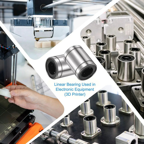 4 Pack LM16UU Linear Ball Bearings 16mm Bore 28mm OD 37mm Length With Double Sided Rubber Seals For 3D Printers and CNC Machines ABEC3