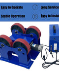 Pipe Welding Rotator For Tanks And Pipes, 2204 Lb Turning Rolls With Linkage, blue PU coated rollers and control box