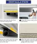 Step-by-step installation guide for All Weather Garage Door Seal Kit With Aluminum Track Retainer, 16.5 Ft Bottom Weather Stripping.
