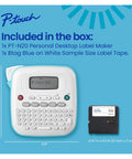 Legit Desktop Label Printer For Dorm Room And Shop Setups Game Changer Organization Hack With Vibrant Color Tape Rolls, PT-N20 and blue label tape.