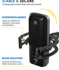 Wave Mic Shock Mount For Elgato Wave:1 And Wave:3, Custom Built Anti Vibration Suspension Clip with noise isolating features displayed