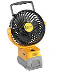 Cordless 5 Inch Job Site Fan With Brushless Motor, Variable Speed, USB Fast Charging And LED Light, Compatible With 20V Max Batteries