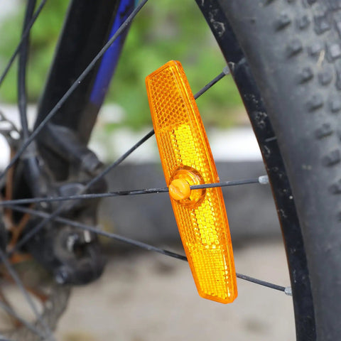 4 Pack Bicycle Wheel Spoke Reflectors For Front And Rear Mountain Bike Safety Reflectors For Night Riding Waterproof Plastic