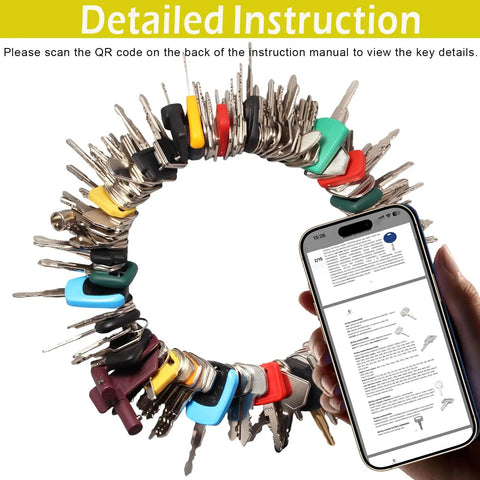 135 Piece Heavy Equipment Keys Master Set Pro Grade Universal Key Kit For Over 3000 Construction And Agricultural Machines