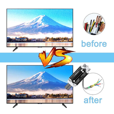Ground Loop Isolator For Cable TV Audio 75 Ohm Coaxial Interference Eliminator Hum Buzz Noise Reducer And TV Signal Cleaner comparison