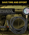 Pro Grade Exhaust Back Pressure Tester Kit With 6 Foot Hose, Professional Car Exhaust Back Pressure Gauge, Adapter And Hose Clamp, Includes Durable Carton Packaging; 6-foot hose and gauge