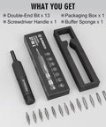 Pen Style Magnetic Precision Screwdriver Set With 27 In 1 Mini Bits, 12 Double End Bits Stored In Handle, Handy Anti Slip Ergonomic Grip
