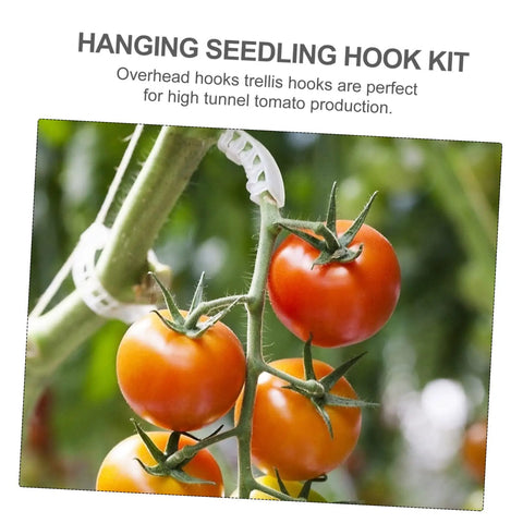 Garden Support Hooks Kit For Greenhouse With Plant Bracket Hooks Tomato Roller And Cherry Hanging System For Easy Install Long Lasting Use For Vines With Durable Weatherproof Design