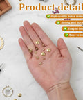 12 Pcs Brass Clock Hand Nut Assortment Set With 5mm 6mm 10mm OD For Grandfather, Wall Mantel Clocks Hands displayed on hand