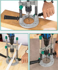 Adjustable Drill Guide Bracket for Hand Electric Drill 1.5mm to 13mm Chuck, 90 Degree Vertical Positioning, 10mm Thick Aluminum Base