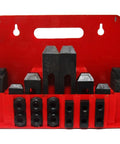 58 Piece Clamping Kit For Five Eighth Inch T Slot Systems With Mountable Storage Tray displaying hardware and tray.