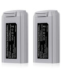 2 Pack Mini 2 Series Intelligent Flight Batteries 2400mAh Upgrade For DJI Mini 4K Mini 2 Mini 2 SE And Mini SE shown side by side
