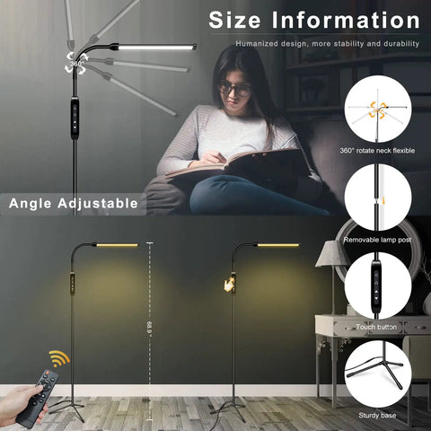 Portable Lash Light With Tripod Base For Lash Extensions, Travel Eyelash Lamp For Artists And Mobile Beauty Tech, showing adjustable lamp angles and features.