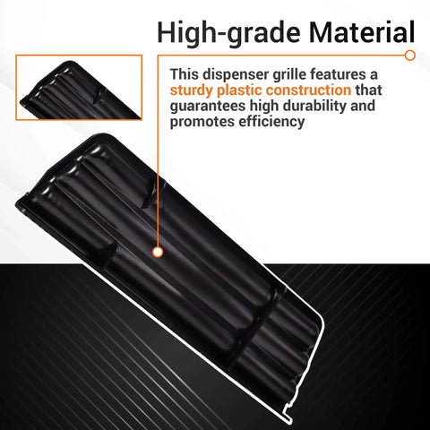 High-grade material black Fridge Dispenser Overflow Grille Replacement For Whirlpool Kenmore Refrigerators Compatible With WP2206670B AP6006547 W10171993 W10189532 W10323446 PS11739623 WP2206670BVP Measures About Ten By Eight Inches Easy Install.