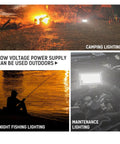 JUDYSSY Dc12V Led Flood Light 50W 100W Outdoor Floodlight Spotlight IP66 Waterproof used for camping, night fishing, and maintenance.