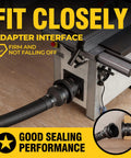 Joinerjetly magnetic dust collection fittings set with 4-inch and 2.5-inch couplers and mag port connector.
