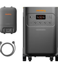 Power Up Your Home With A 5040Wh LiFePO4 Solar Generator, Smart Transfer Switch Delivers 7200W Continuous Power And 14400W Surge, 120V 240V Output, Whole Home Backup, 0ms UPS, Solar Panel Optional, Built Tough For Blackouts with visible components