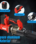 Loschen Cordless Rebar Chain Cutter Portable Electric Hydraulic Tool, showcasing removable battery and brushless motor, designed for heavy duty jobs.