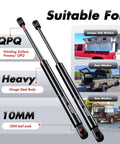 Heavy Duty Gas Lift Struts For Pickup Truck Camper Shell Smooth Rear Window Canopy Support Set That Swaps In No Sweat 18 Inch Extended Length showing suitable parts.