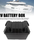 Heavy Duty Marine Battery Box Hella Durable ABS Shell Shockproof And Weatherproof 12V Battery Enclosure For RV Boat Trailer black box design