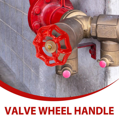 Red Metal Gate Valve Handwheel Replacement Kit Five Pack for One Half Inch Hose Bib Handles for Outdoor Faucet Shutoff Valve Repair Easy DIY Upgrade Great for Quick Fit and Lasting Performance