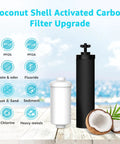 Outdoor-Ready Black Water Filter Replacement For Berkey And Purewell Systems With PF-2 Fluoride Filters And BB9-2 Black Filters