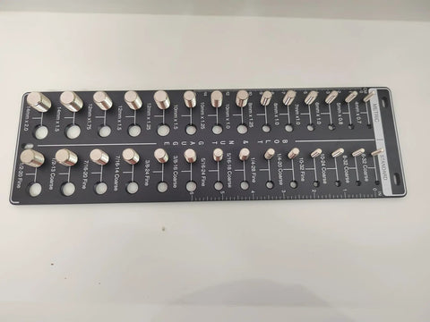 Thread Checker Gauge Tool With 30 Bolt And Nut Sizes For Fast Identification Dual Metric And Standard System board.