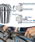 Heavy Duty ER16 Spring Collet Chuck 1 To 10mm And Inch Sets Fits CNC Engraving Machines shown during tool assembly.