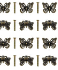 Butterfly Drawer Handles Set Zinc Alloy Bronze Colored 12 Pcs Decorative Knobs For Vintage Dressers Wardrobes Jewelry Boxes Bedside Tables And Other Furniture Hardware, featuring bronze butterfly knobs with screws in a set.