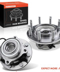 2 Pack Front Wheel Bearing And Hub Assembly With ABS 8 Lug For Chevy Silverado 1500 HD Avalanche 2500 GMC Sierra 1500