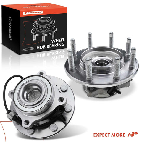 2 Pack Front Wheel Bearing And Hub Assembly With ABS 8 Lug For Chevy Silverado 1500 HD Avalanche 2500 GMC Sierra 1500