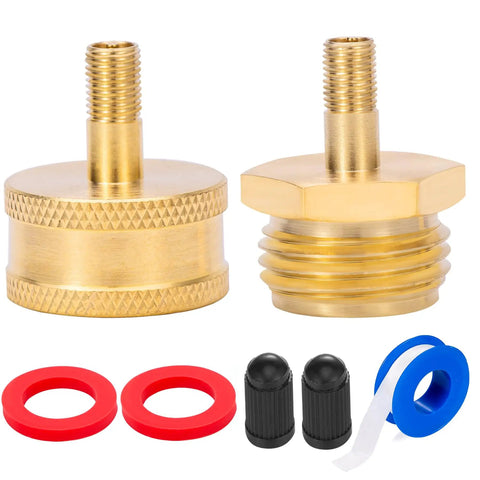 Beast RV Brass Blow Out Plug Adapter 3/4 Inch GHT Female And Male Garden Hose Quick Connect parts for winterizing