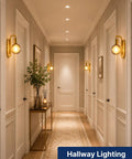 FLSNT Wall Sconces Set of 2 with Oversized G125 LED Bulbs, 1800K Dimmable Ambient Wall Lighting in hallway.