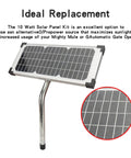 Sun Powered 10 Watt Solar Panel Kit For Automatic Gate Openers Portable 12V Battery Charger Replacement For FM200 FM350 FM500 FM502 FM700