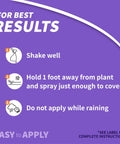 Application instructions for Eight Insect Control Garden And Home Outdoor Insecticide Kills Beetles Ants Aphids And More 32 Oz