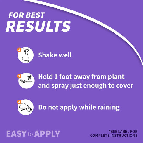 Application instructions for Eight Insect Control Garden And Home Outdoor Insecticide Kills Beetles Ants Aphids And More 32 Oz