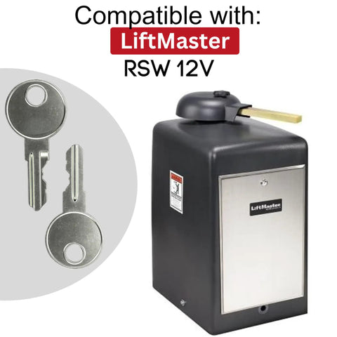 No Fuss K80-50295 Access Door Replacement Key For Commercial And Residential Gate Openers Packs Q118 Direct Match And Robby Cloud Keychain Linkage For Smooth Everyday Cycle Control with LiftMaster RSW 12V.