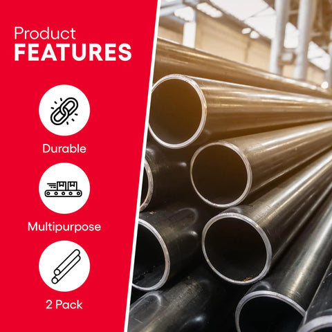 Galvanized Steel Roller With Bracket Set For Conveyor Systems And Woodworking Projects Pro Grade 1.5 Inch Diameter Pipes