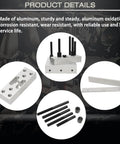 Universal Drill Press Support Block Plate Tool Set Kit, aluminum parts, for bearing and bushing repair, 30 ton capacity