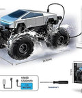 Off Road Beasts RC Truck With Charging Dock One Eighteen Scale 4WD Amphibious RC Car Featuring 360 Degree Spins And Stand Up Trick Waterproof Two Point Four Gigahertz Remote Control Vehicle For Kids Boys Birthday Gift Age Six Plus charging dock and controller
