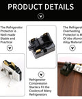 PTC Refrigerator Start Relay And Overload Protector Kit With 3 Pin 15 Ohm Starter on wooden table and descriptions