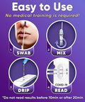 Steps to use the 3 In 1 Covid Flu At Home Test Kit With 10 Minute Results For Covid Flu A And Flu B FDA 510K Cleared Five Test Pack