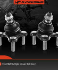 2 Pack Front Lower Ball Joints For Volkswagen And Audi Fits Jetta Golf GTI Beetle Passat Eos R32 Rabbit A3 Quattro Q3 Quattro 2006 2013 2015 2018 2012 2019, black steel studs