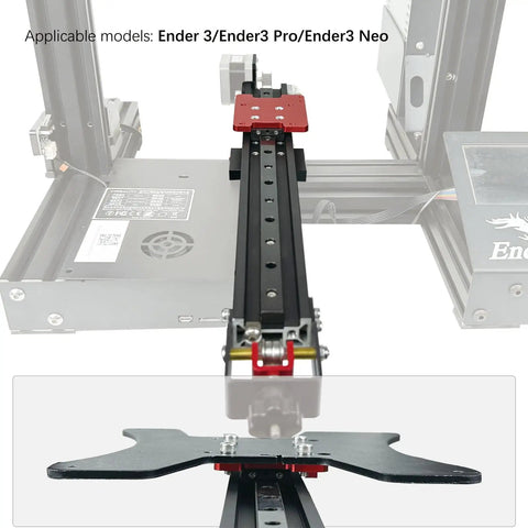 Y Axis MGN12H Linear Rail Guide Kit V3.2 Upgrade For Ender 3 Pro And Ender 3 Neo 3D Printers installed on printer