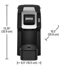 Front view of Commercial Single Serve Coffee Maker For Hospitality That Brews Up To 10 Oz With Easy View Water Window And K Cup Compatibility