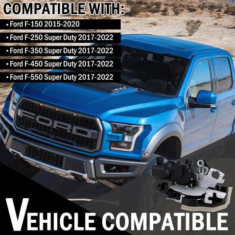 Rear Left Driver Side Door Latch Lock Actuator For Ford F150 F250 F350 F450 F550 Super Duty 2017 2022 Replacement Part