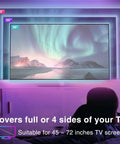 Smart TV LED Backlights For 45 To 75 Inch TVs Eight Segment RGB Light Strips With WiFi Google Home Voice Control Music Sync