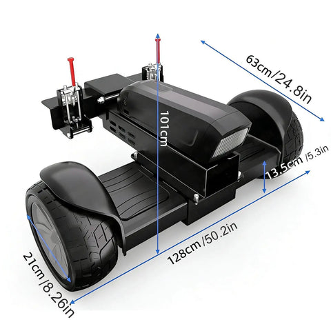Heavy Duty Powered Platform Cart With 661 Lb Capacity, 800W Motor, And 15.5 Mile Range, Flatbed Hand Truck For Warehouse Sorting, Stocking And Picking, A Real Workhorse That Slashes Fatigue And Boosts Picking Efficiency By Up To 40 Percent. black powered platform cart dimensions shown