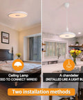 Waterproof LED Flush Mount Ceiling Light With Bluetooth Speaker IP44 11 Inch 18W Dimmable RGB Color Changing Lamp in room settings